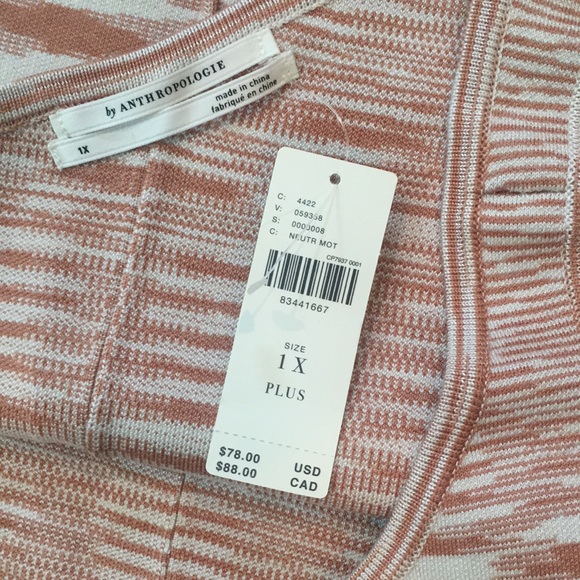 By Anthropologie One-Shoulder Sweater Top Size 1x - Picture 6 of 8